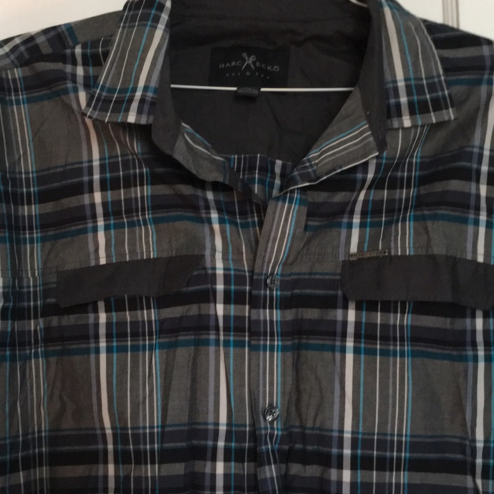 Marc Ecko Plaid Button Down Shirt - image 3